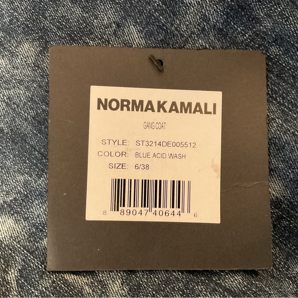 Norma Kamali Gang Coat ~ Blue Acid Wash, NWT - Picture 12 of 16